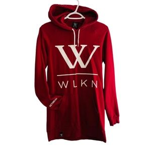 🐙 WLKN Red Burgundy White OS Hood Hoodie🐙